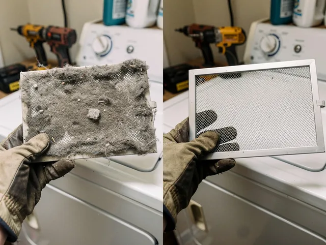 Professional lint trap cleaning by Paramount Dryer Vent Cleaning in Paramount