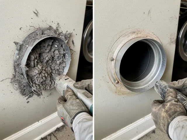 Professional clogged vent cleaning by Paramount Dryer Vent Cleaning in Paramount