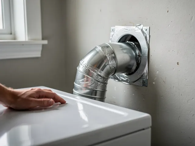 Paramount Dryer Vent Cleaning expert performing professional dryer vent repair and installation in Paramount