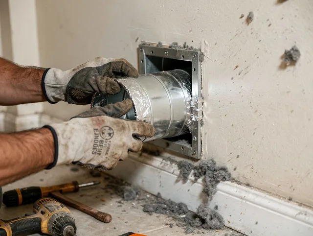 Professional dryer vent repair and installation by Paramount Dryer Vent Cleaning in Paramount